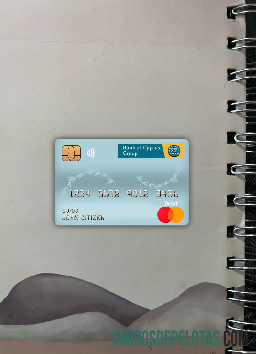 Cartão de débito mestre do Banco de Chipre, Banco de Chipre, Photolook Front modelo